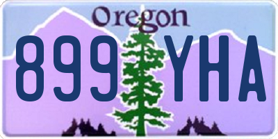 OR license plate 899YHA