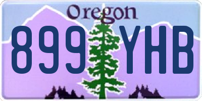OR license plate 899YHB