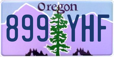 OR license plate 899YHF