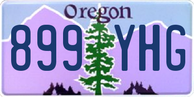 OR license plate 899YHG