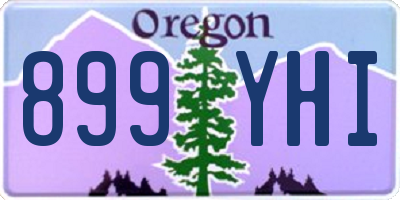 OR license plate 899YHI