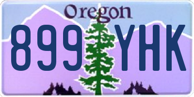 OR license plate 899YHK