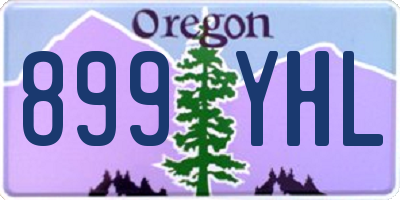 OR license plate 899YHL
