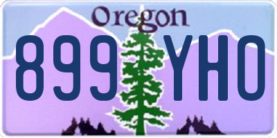 OR license plate 899YHO