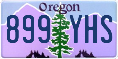 OR license plate 899YHS