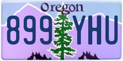 OR license plate 899YHU