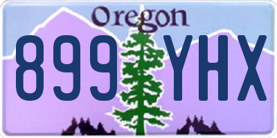 OR license plate 899YHX