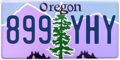 OR license plate 899YHY