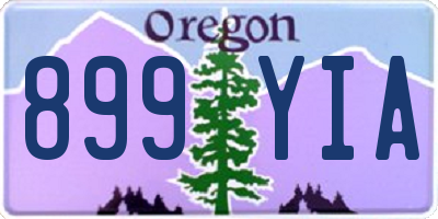 OR license plate 899YIA