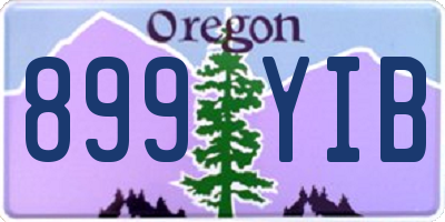 OR license plate 899YIB
