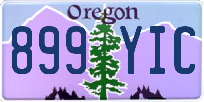 OR license plate 899YIC