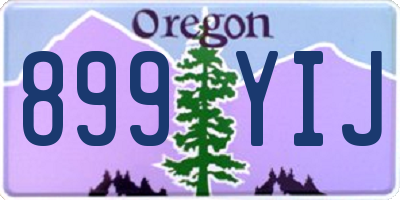 OR license plate 899YIJ