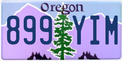 OR license plate 899YIM