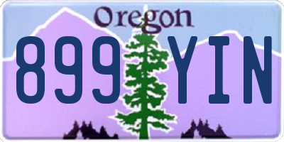OR license plate 899YIN
