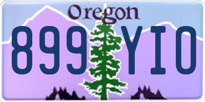 OR license plate 899YIO
