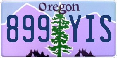OR license plate 899YIS