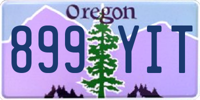 OR license plate 899YIT