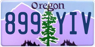 OR license plate 899YIV