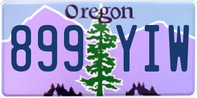 OR license plate 899YIW