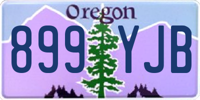 OR license plate 899YJB