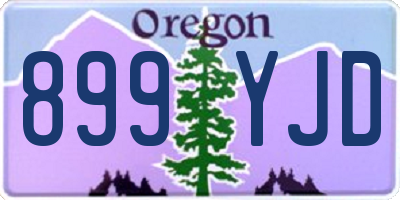 OR license plate 899YJD
