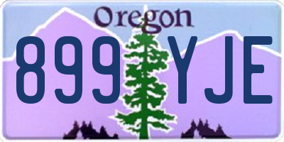 OR license plate 899YJE