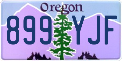 OR license plate 899YJF