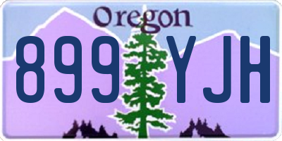 OR license plate 899YJH