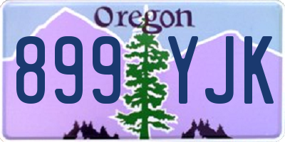 OR license plate 899YJK