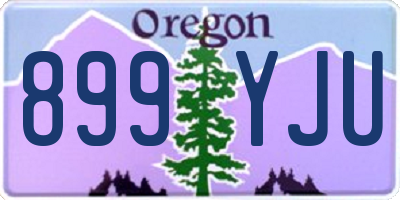 OR license plate 899YJU