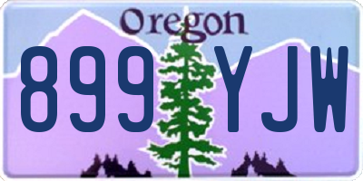 OR license plate 899YJW