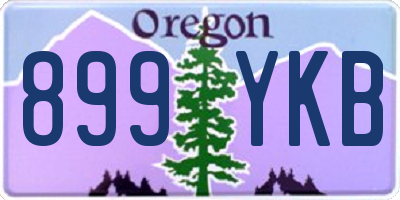 OR license plate 899YKB