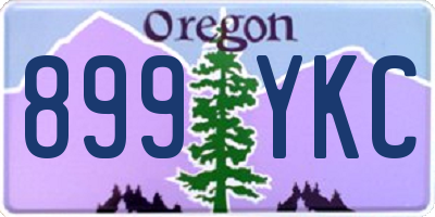 OR license plate 899YKC