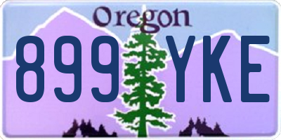 OR license plate 899YKE