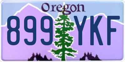 OR license plate 899YKF