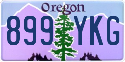 OR license plate 899YKG