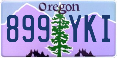 OR license plate 899YKI