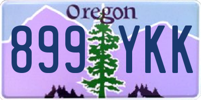 OR license plate 899YKK