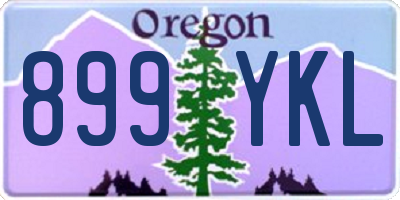 OR license plate 899YKL