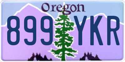 OR license plate 899YKR