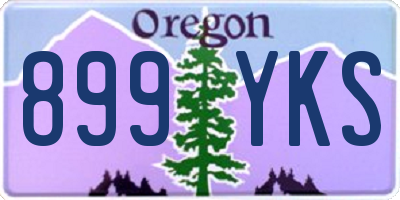 OR license plate 899YKS