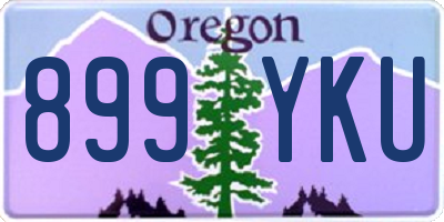 OR license plate 899YKU