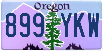 OR license plate 899YKW