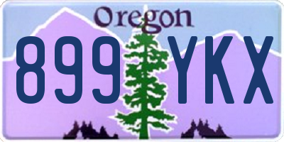 OR license plate 899YKX