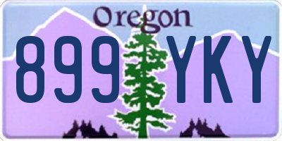 OR license plate 899YKY
