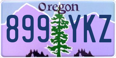 OR license plate 899YKZ