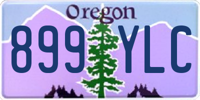 OR license plate 899YLC