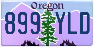 OR license plate 899YLD