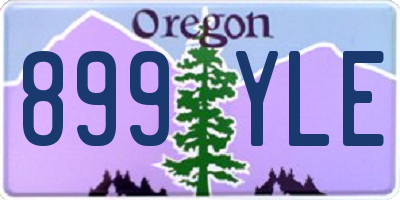 OR license plate 899YLE