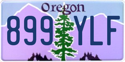 OR license plate 899YLF